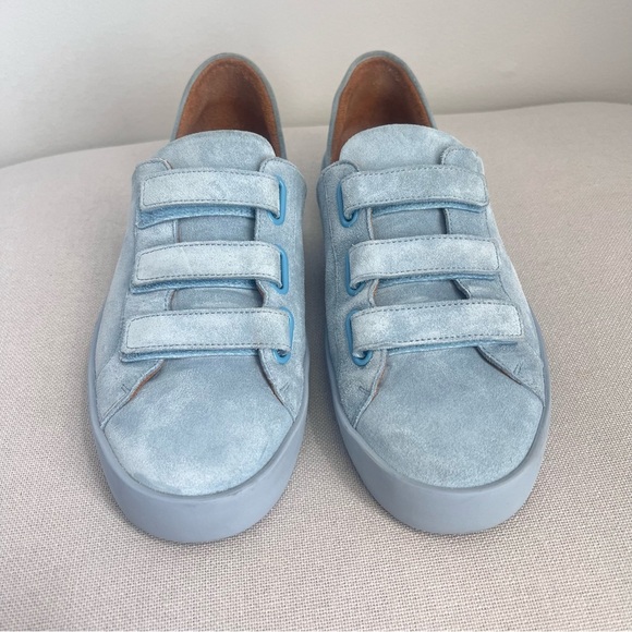 Freda Salvador LIBBY D'ORSAY SNEAKER Blue Suede Size 8 - Picture 2 of 16